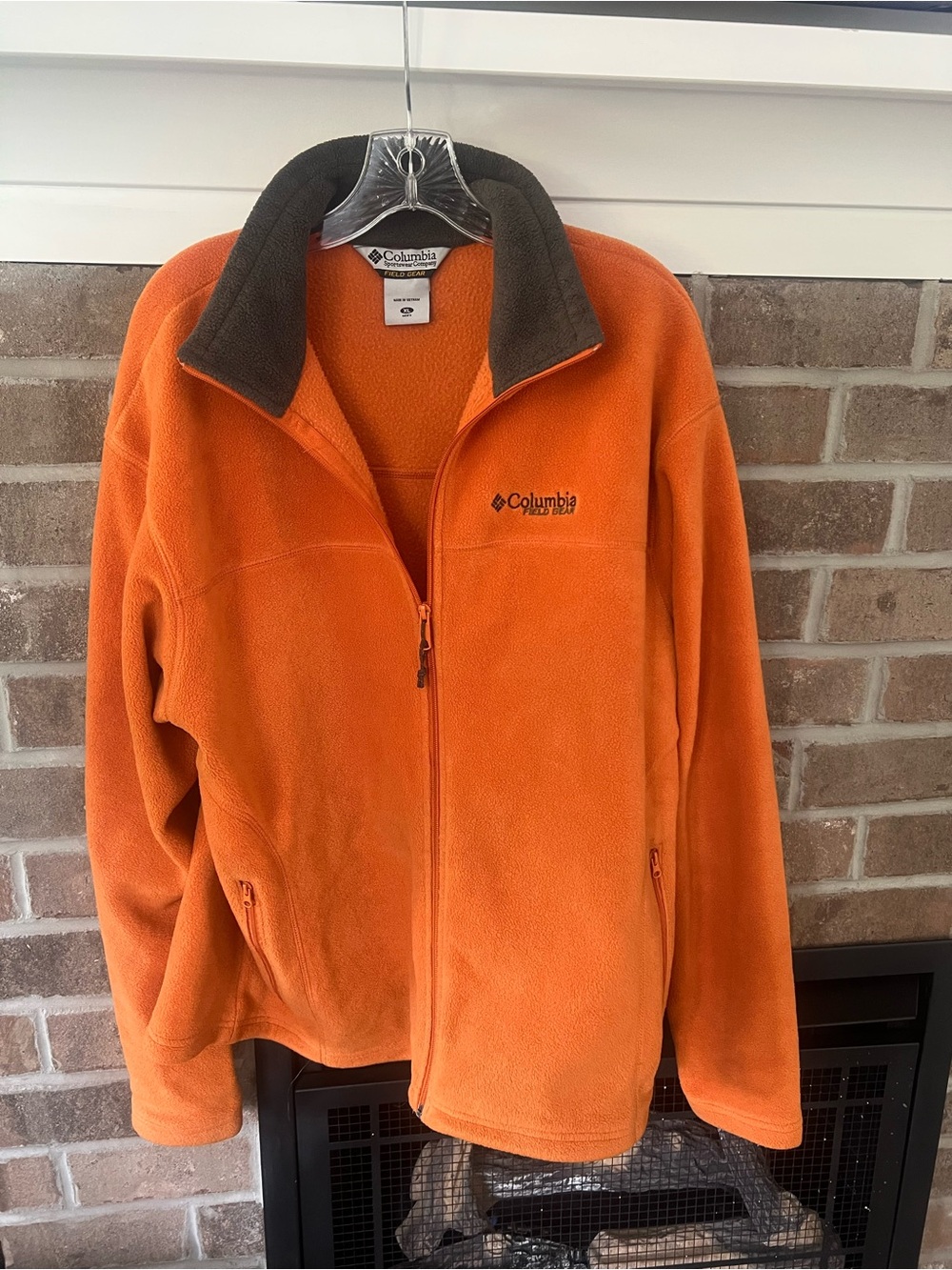 Columbia Orange Fleece Pullover with Dark Logo